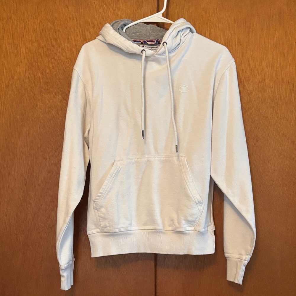 Champion Men's Light Gray Hoodie Sweater